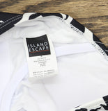 Island Escape Monterey V-Neck Swim Tankini Top N760933 Black / White 8