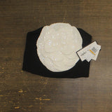 Alex & Sophia Juniors Strapless Rosette-Trim Tub Top Black / Ivory 3/4