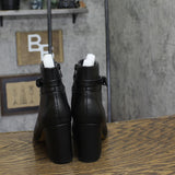 Bella Vita Arlette Dress Leather Buckle Booties ARLET Black 8.5N