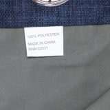 ZUZIFY Blackout Woven Textured Grommet Curtain Panel Blue 36" x 84"