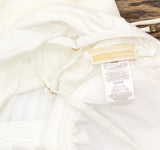 Michael Michael Kors Womens Side Tie Grommet Tankini Top Swim MM30322 White S