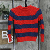 Gap Kids Boys Striped Cable Knit Pullover Sweater 1672360d5c4ada Red / Blue S