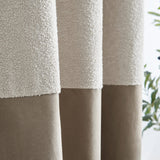 G.H. Bass & Co. Curtains Pair Lined Faux Fur Faux Sherpa Oatmeal Brown 50x95