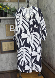 Raviya Printed Button-Down Cover Up Dress 76731XPT Navy / White Multi 1X