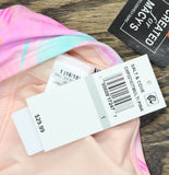 Salt + Cove Tankini Swim Top with Crisscross Back Wave After Wave Pink Multi 1X