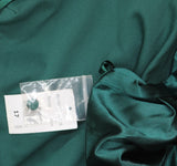 Blondie Nites Womens Juniors Satin Open-Back Halter Dress BC146 Hunter Green 17