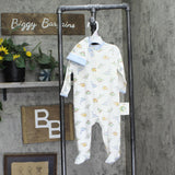 Little Me Boys Baby Dinomite Footie & Hat Set LBQ11373N White Multi 9M