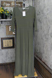 Hayden Womens Knit Maxi Lightweight 3/4 Sleeve Dress H3102