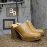Universal Thread Womens Tess Platform Mule Heels 87931652 Tan Brown 10M
