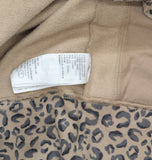 Abercrombie & Fitch A&F Collection Open Front Cardigan Sweater Cheetah Brown 2XS