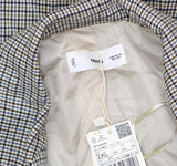 Mango Womens Double-Breasted Check Blazer Coat Jacket Charlotte Brown Multi 2XL