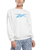 Reebok Women's Crewneck Logo Exposed-Seam Sweatshirt HB1074