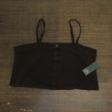 Wild Fable Womens Reworked Cropped Denim Tank Top 90632768 Brown XL
