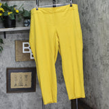 Kasper Womens Plus Size Fly Front Slim Pants 10902147 Butterscotch Yellow 20W