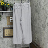 Hilary Radley Womens Wide Leg Crinkle Pants With Elasticwaistband 1777947 Gray L