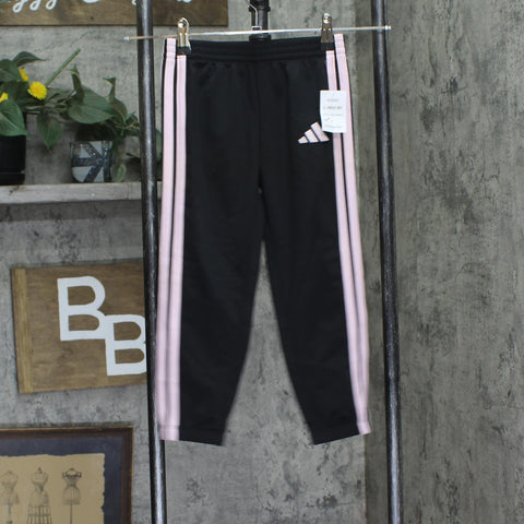 Adidas Little Girls Tricot Athletic Jogger Pants AG10644C Black / Pink 5