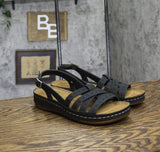 Easy Street Womens Kehlani Wedge Sandal KEHLN Black 9M