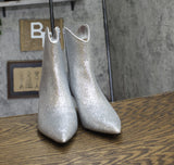 On 34th Womens Tulip Aatira Booties 10019682200 Silver Glitter Gray 7.5M