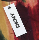 DKNY Abstract Print Logo Embossed T-Shirt P5EHXWNA June Brush Stroke Red Multi S