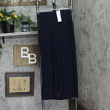 Ny Collection Womens Petite Mid Rise Pull On Wide-Leg Palazzo Pants Navy Blue SP