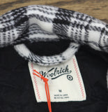 Woolrich X TGT Plaid Heavyweight Flannel Shacket Jacket Shirt Black / White M
