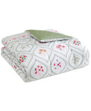Hallmart Trisha Floral-Print 3-Piece Comforter Set 92836 Green Multi King
