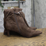 A New Day Mid-Calf Cone Heel Boots with Memory Foam Insole 94568896 Brown 11M