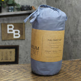 Noble Linens 6-Piece Microfiber Sheet Set Solid IH-6PC-F-ST Gray Full