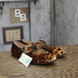 A New Day Tasmin Buckle Strap Flats 94568230 Leopard Brown 8.5M