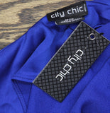 City Chic Trendy Simply Cowl Dress 212568 Electric Blue 18W