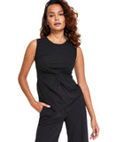 DKNY Women's Pinstripe Sleeveless Twist-Front Top UH3TS214