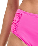 Bleu By Rod Beattie Womens Key Item Side-Shirred Bikini Bottoms Dahlia Pink 10
