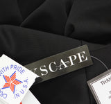 XSCAPE Womens Petite Sleeveless High-Neck Scuba Draped Gown Dress Black 6P