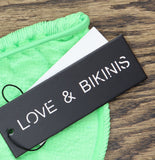 Love & Bikinis Textured Triangle Bikini Swim Top Jungle Green