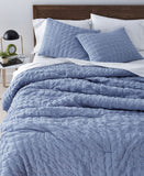 Arch Studio Seersucker 3-Piece Comforter Set Chambray Blue Full / Queen
