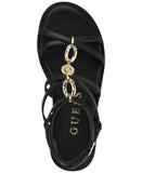 Guess Womens Grunge Gladiator Ornamented Flat Strappy Sandal GWGRUNGE Black 10M
