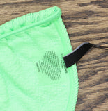Love & Bikinis Textured Triangle Bikini Swim Top Jungle Green
