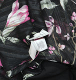 Rachel By Rachel Roy Metallic Mock Neck Sheer Sleeve Maxi Dress Black Multi 12