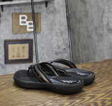 Clarks Womens Breeze Coral Thong Sandals Black / Brown 10M