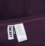 DKNY Womens Shirred One-Piece Swimsuit Textured DIMMS605 Port Texture Purple L