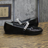 Nina Big Girls Ballet Flats Embellished NATALY Black Patent 13