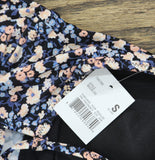 Motherhood Maternity Tankini Swim Top with Lace Back UPF 50+ Black Floral S
