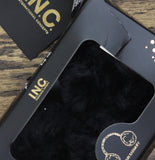 INC International Concepts Womens Crystal Band Faux Fur Earmuff Gift Box Black