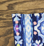 Denim & Co. Print Elastic Waist Side Pocket Straight Leg Pants Blue Multi XL