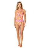Anne Cole One-Piece Swimsuit with Twist Shirred Design Pink Tie Dye Foulard 8
