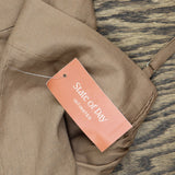 State Of Day 2-Pc. Sleeveless Pajama Set Linen Blend Natural Umber Brown M