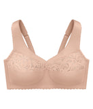 Glamorise Womens MagicLift Cotton Support Wirefree Bra 1001 1001 Cafe Brown 44F