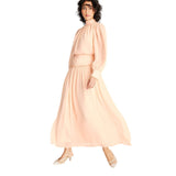 Future Collective Womens Mid Rise Crinkle Maxi Skirt 93253949 Peach Orange 2