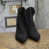 A New Day Justice Mid-Calf Faux Suede Boots 94568852 Black 8M