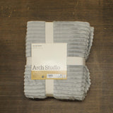 Arch Studio Modern Ribbed Plush Blanket 100211915TW Silver Gray Twin